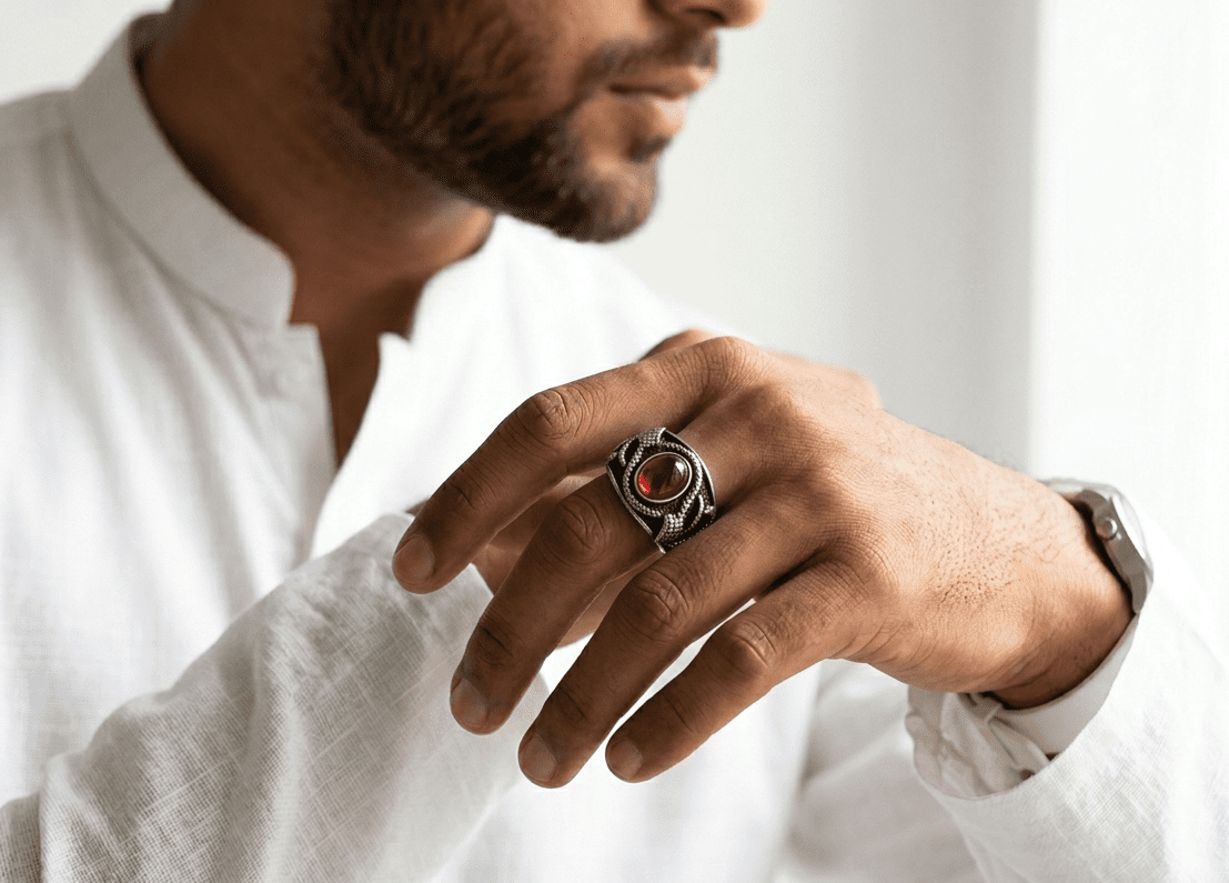 men steel rings pakistan Snake Stainless Steel Men's Ring Pakistan by dango