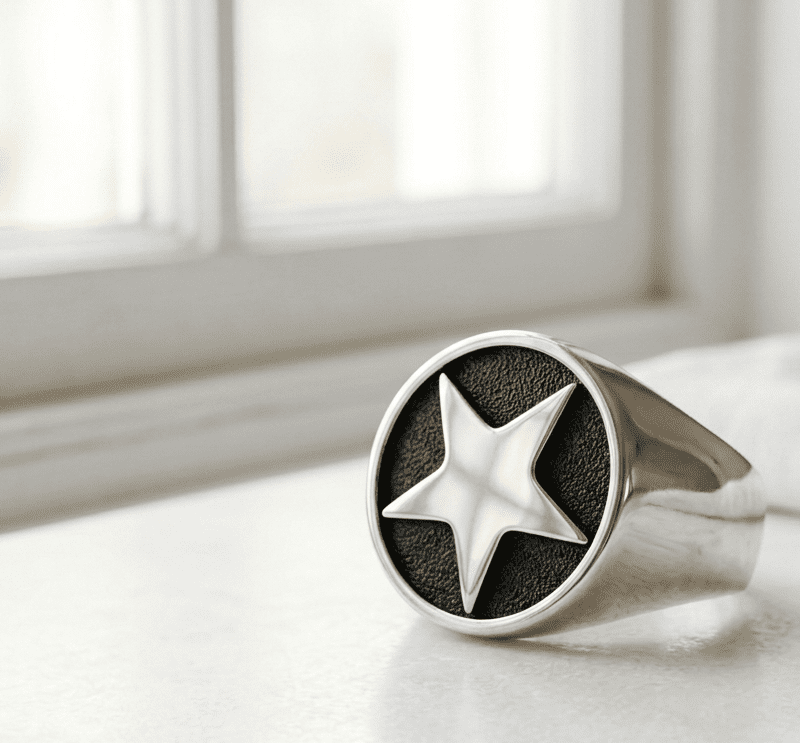 Star Stainless Steel Ring for Men Pakistan by dango