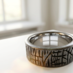battle damage Stainless Steel Men's Band Ring Pakistan by dango