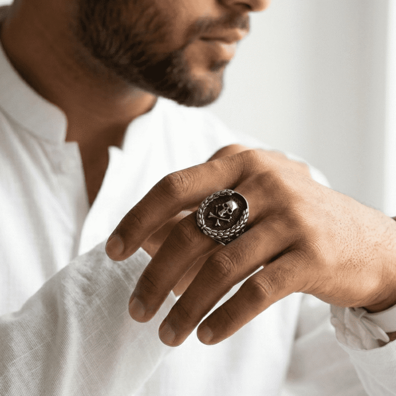 Skull Stainless Steel Men's Ring Pakistan by dango