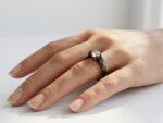 Black Ceramic & Zircon Ring - Image 2