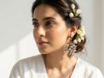 Gold Crystal Sparkle Earrings - Image 2