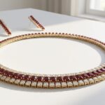 Red Zircon Jewelry Set for Women Pakistan by dango