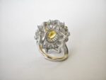 925 Silver Yellow Zircon Adjustable Ring - Image 3
