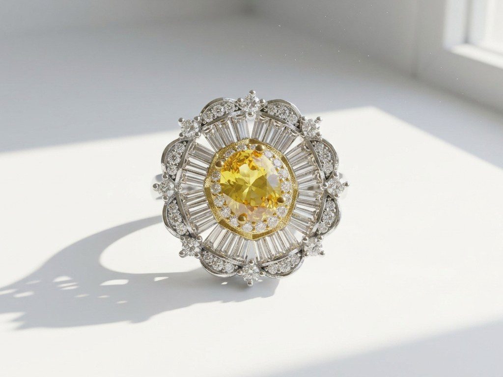 yellow zircon ring pakistan 925 Silver Women's Ring Pakistan by dango