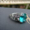 Blue Crystal Adjustable Ring