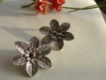 Oxidized Flower Studs