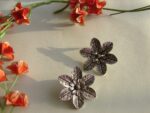 Oxidized Flower Stud Earrings for women Pakistan by dango