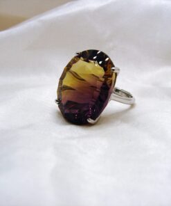 Natural ametrine Ring in 925 sterling Silver