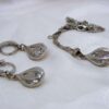 Cubic Zirconia Encaged Pendant & Hoop Earrings in 925 Sterling Silver Plated