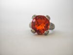 Orange Crystal Adjustable Ring - Image 3