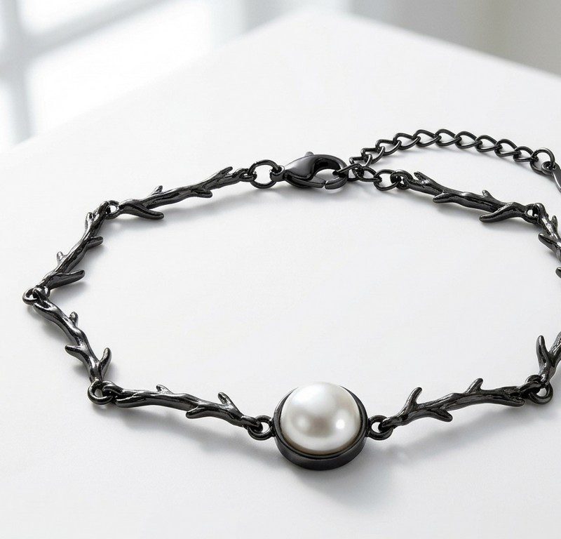 Pearl Silver Statement Bracelet for Women Pakistan by dango