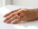 Orange Crystal Adjustable Ring - Image 2