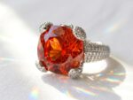 Orange Crystal Statement Ring for Women Pakistan by dango