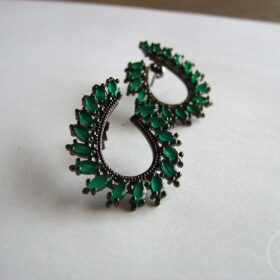 Green Zircon Earrings for Women Pakistan by dango