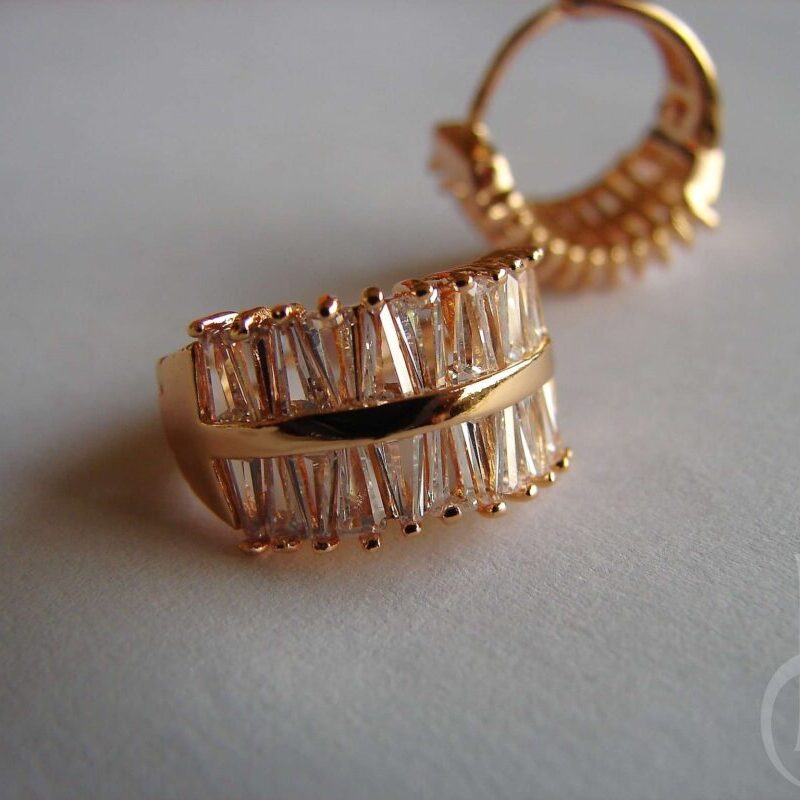 Zircon Hoop Earrings Pakistan by dango