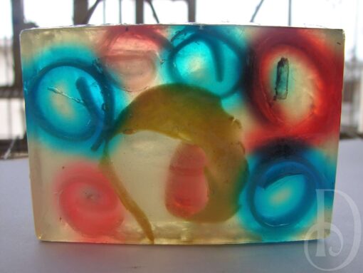 all natural Colorful Swirls Clear Glycerin Soap
