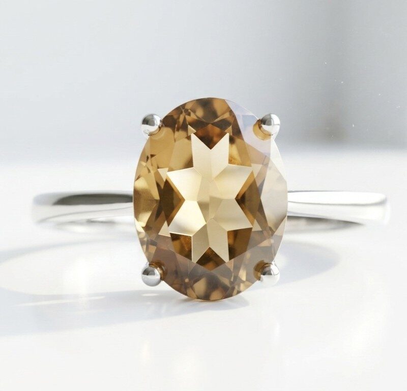 Natural Citrine Silver Ring Pakistan by dango