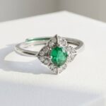 Natural Emerald Silver Ring for Women Pakistan by dango