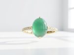 Green Stone Adjustable Ring Pakistan by dango