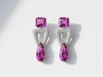 Pink Zircon Luxury Earrings for women Pakistan by dango