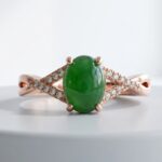 Rose Gold Green Ring Pakistan by dango