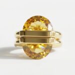 Yellow Crystal Ring for Women Pakistan by dango