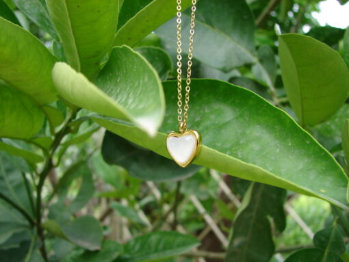gold plated stainless steel heart necklace
