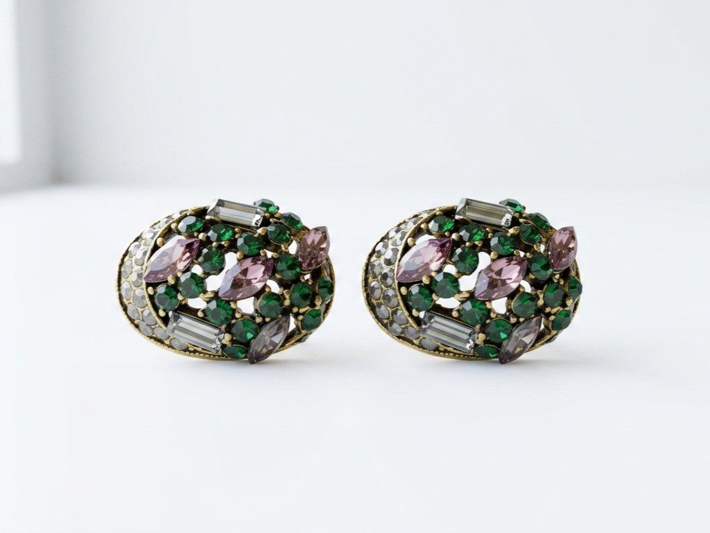 turkish earrings pakistan Turkish Crystal Stud Earrings Pakistan by dango