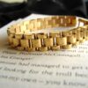 Gold Plated Chain Bracelet in Stainless Steel