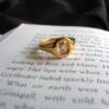 18K Gold-Plated Stainless-Steel Inlaid Zircon Ring