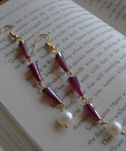 Waterfall Earrings with Natural Pearl