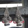 Oxidized Earrings with Small Jhumkas
