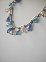 Stainless Steel Necklace with Blue Crystals - Image 3