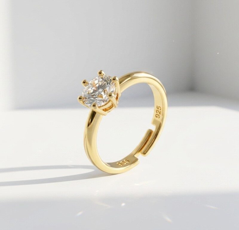 Zircon Solitaire Adjustable Ring Pakistan by dango