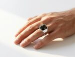 Black Zircon Stainless Steel Men's Ring - Image 2