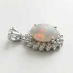 White Opal Silver Pendant Pakistan by dango