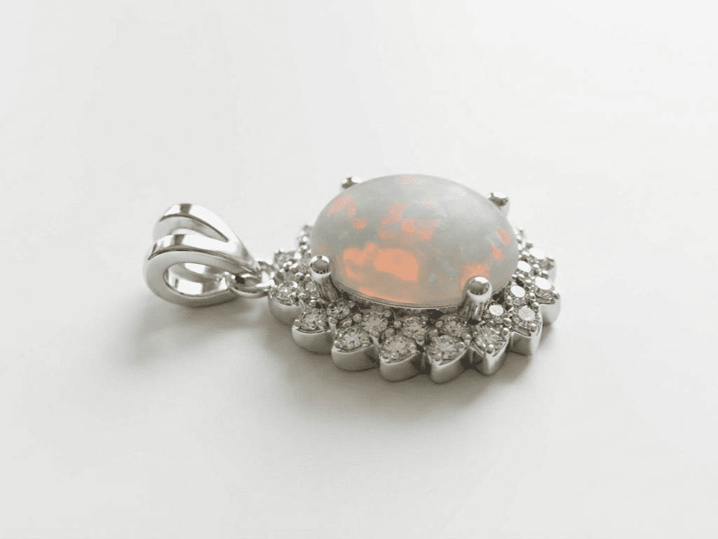 opal pakistan White Opal Silver Pendant Pakistan by dango
