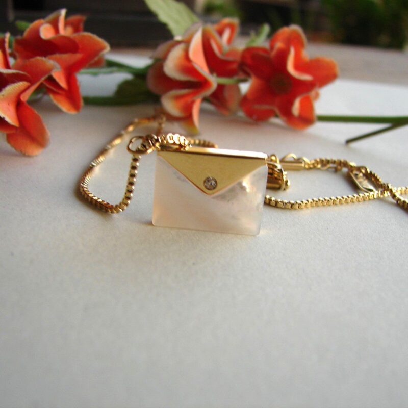 18K Gold Plated Mother of Pearl Pendant for Women Pakistan by dango