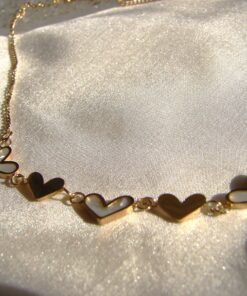 Mother of Pearl Hearts Necklace