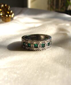 Green Zircon Band Ring