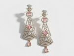 Pink Zircon Wedding Earrings for women Pakistan by dango