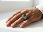 Green Steel Ring for Men - Image 2