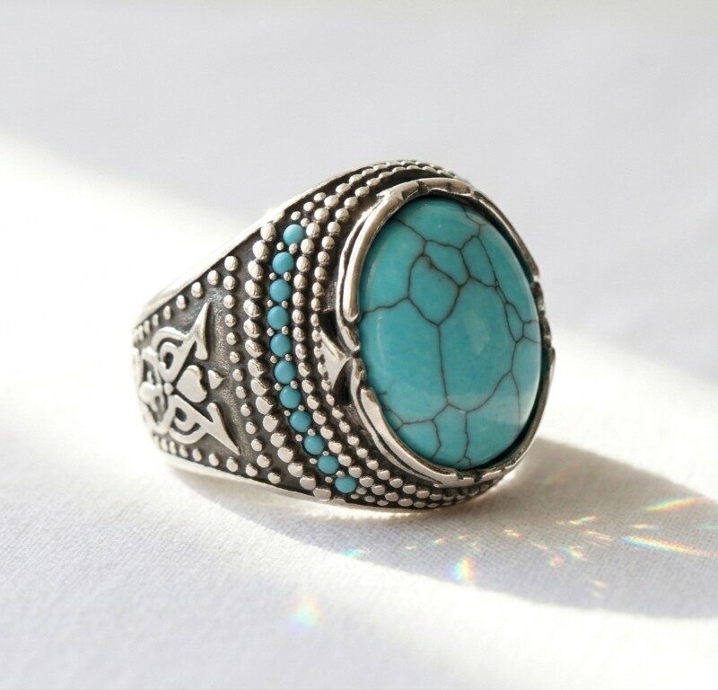 Turquoise Ring for Men Pakistan by dango
