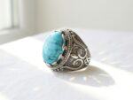 Turquoise Steel Ring for Men Pakistan by dango