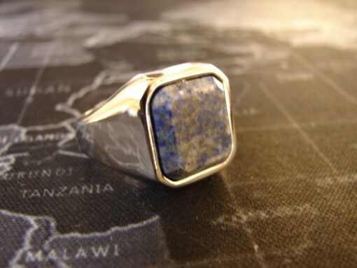 Lapis Lazuli Stainless Steel Ring for Men