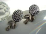 Oxidized Leafy Dangle Earrings - Image 3