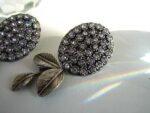 Oxidized Leafy Dangle Earrings - Image 2
