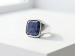 Natural Lapis Lazuli (Lajward) Stainless Steel Ring for Men - Image 4
