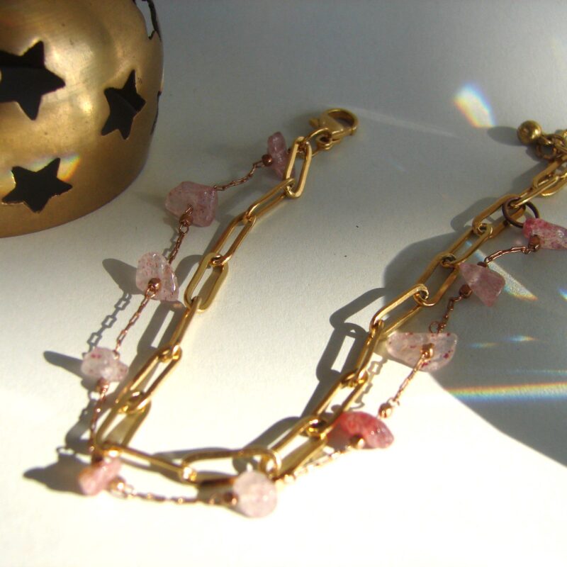 Gold Plated Amethyst Bracelet
